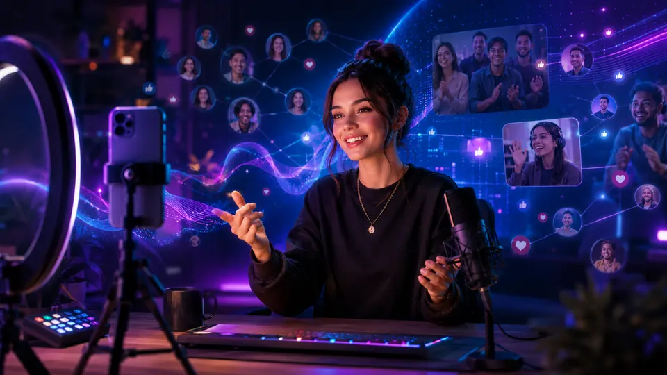 Créatrice en LIVE entourée d’une communauté connectée et bienveillante